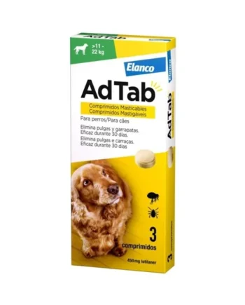 AdTab Comprimido Masticable Antiparasitario para Perros 11-22 kg (3 uds)