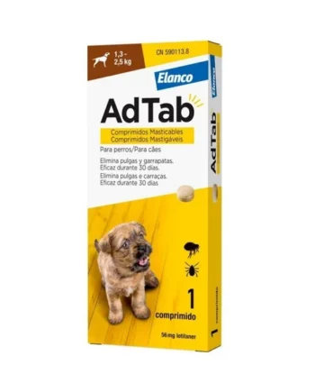 AdTab Comprimido Masticable Antiparasitario para Perros 1,3-2,5 kg