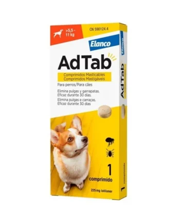 AdTab Comprimido Masticable Antiparasitario para Perros 5,5-11 kg