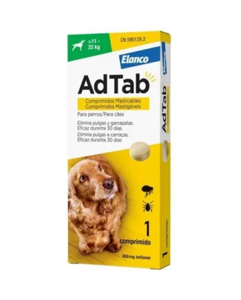 AdTab Comprimido Masticable Antiparasitario para Perros de 11-22 kg