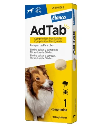 AdTab comprimidos masticables antiparasitarios para perros de 22-45kg