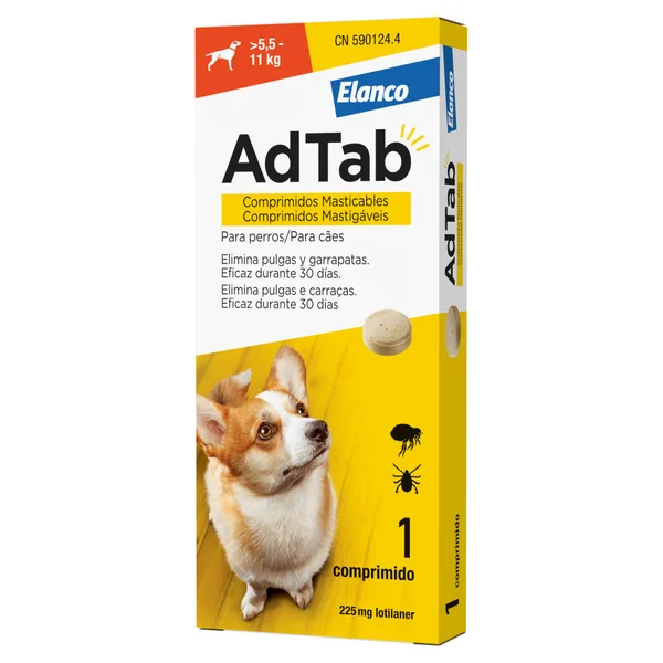 AdTab comprimidos masticables antiparasitarios para perros de 5,5-11kg