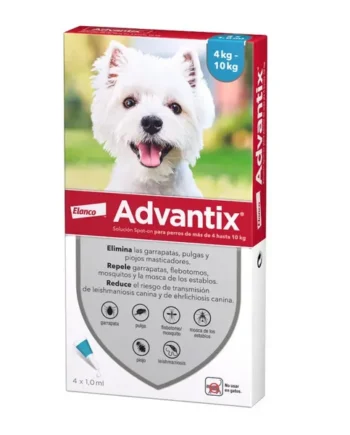 Advantix 4-10kg, 1,0ml (4 pipetas)