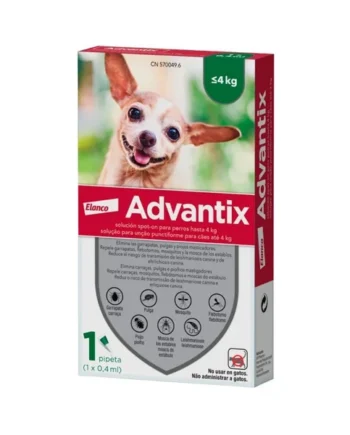 Advantix Pipeta Antiparasitaria para Perros hasta 4 kg (1 ud)