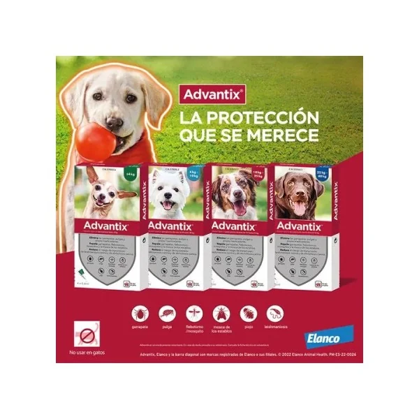 ADVANTIX SOLUCION SPOT-ON PARA PERROS DE MAS DE 4 HASTA 10 kg
