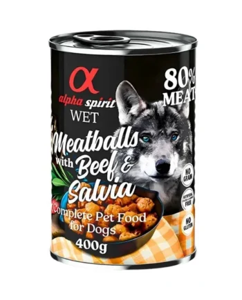 Alpha Spirit Albóndigas Pollo, Cerdo, Buey y Salvia para Perro 400g