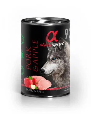 Alpha Spirit lata cerdo manzana 6x400 grs al mejor precio | Comprar en La Tienda del Pienso