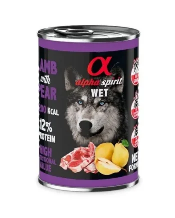 Alpha Spirit Lata Cordero con Pera para Perro