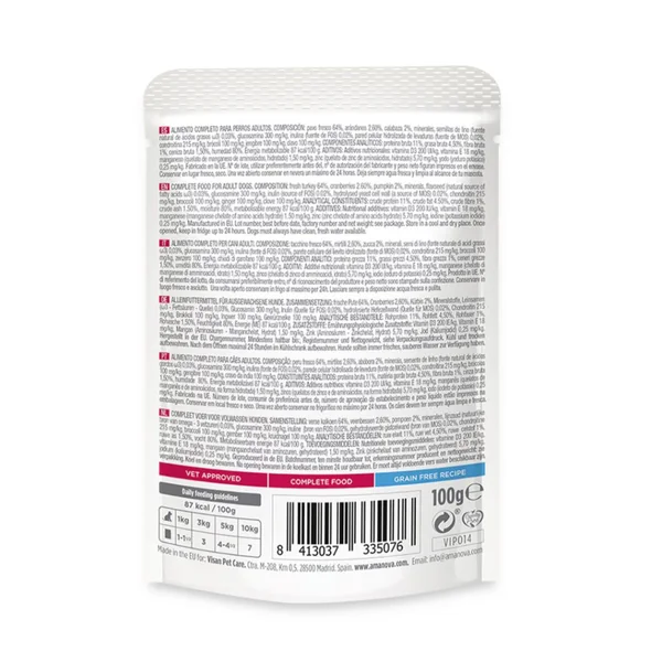 Amanova Alimento Humedo Delight Adult Pavo Fresco para Perro