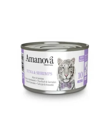 Amanova Latita en Gelatina con Atún y Gambas para Gato