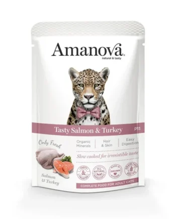 Amanova Sobre de Salmón y Pavo para Gato