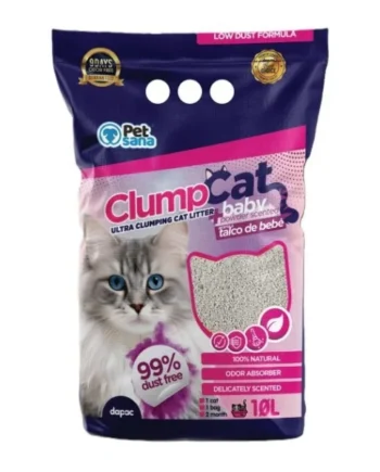 Arena de gato Clumpcat Baby Powder 10L
