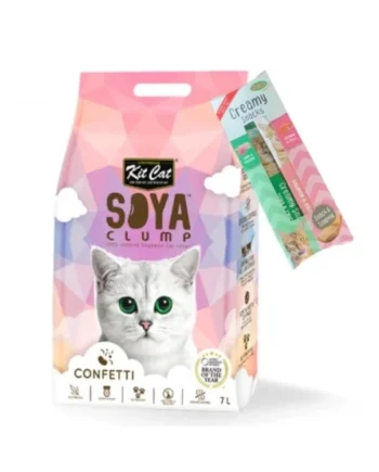 Arena para gatos Kit Cat SoyaClump - Confeti