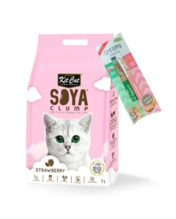 Arena para gatos Kit Cat SoyaClump - Fresa