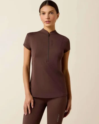 Ariat Camiseta Breathe 1/2 Zip Mujer Pommel Brown