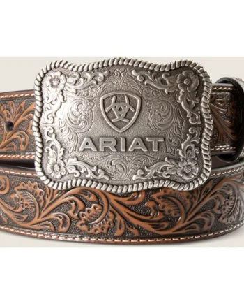Ariat Cinturón Cow Buckle Hombres Negro