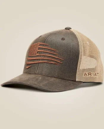 Ariat Gorra Patriot Flag Hombres Marron