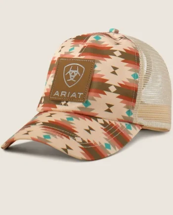 Ariat Gorra South West Print Logo Patch Mujer Rosa