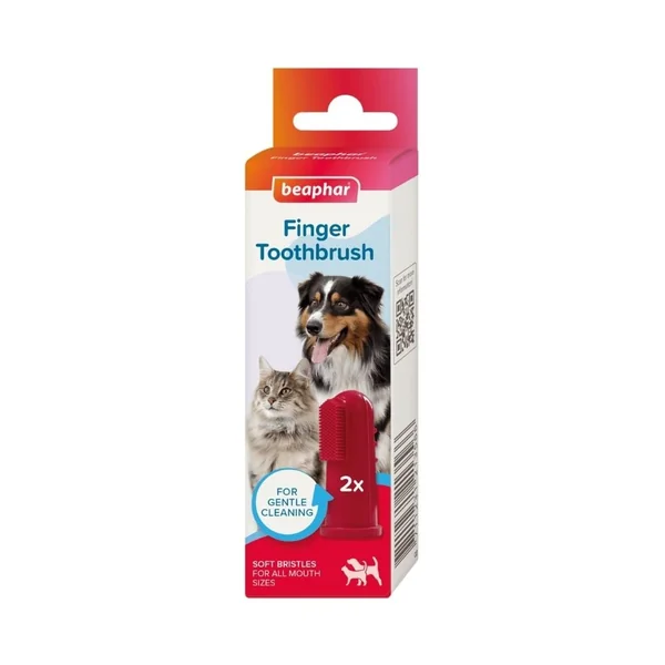 Beaphar Cepillo Dental de Dedo para Perros y Gatos (2 uds)