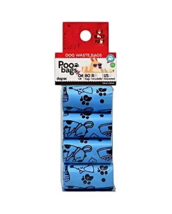 Bolsas Caca Poo Bags Azules para Perros 4 Rollos