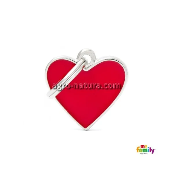 Chapa grabada para perro y gato - Corazón con borde