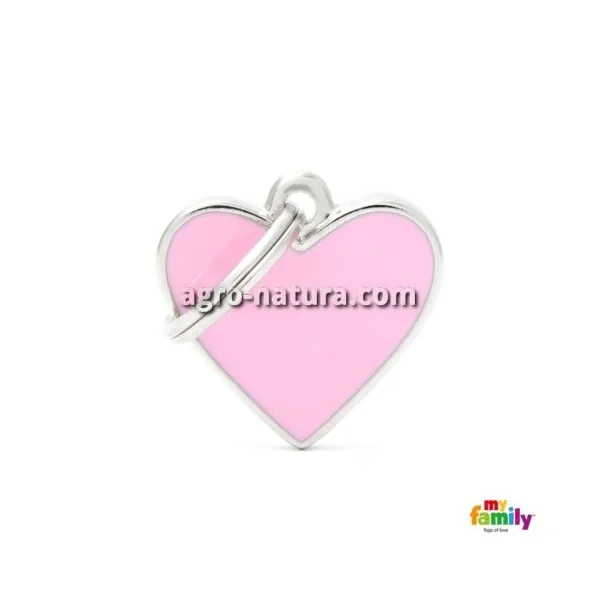 Chapa grabada para perro y gato - Corazón con borde