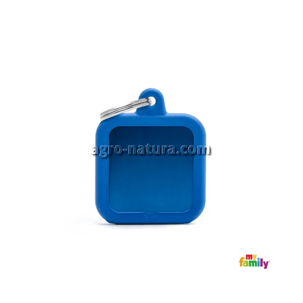 Chapa grabada para perro y gato - Cuadrado con goma