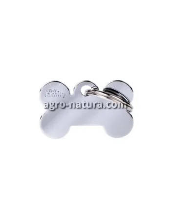 Chapa grabada para perro y gato - Hueso Aluminio