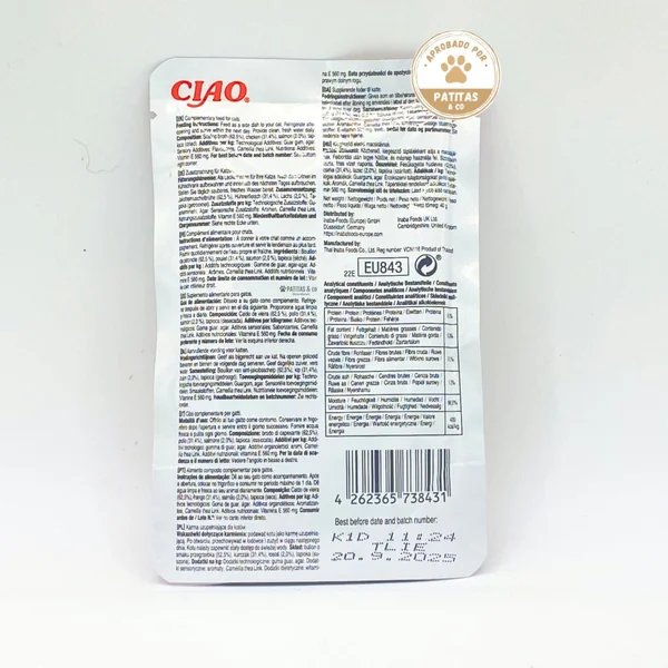 Ciao Stew Guiso de Pollo con Salmón para Gatos