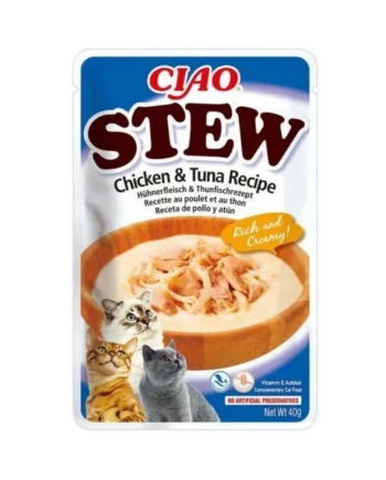 Ciao Stew Guiso de Pollo y Atún para Gatos
