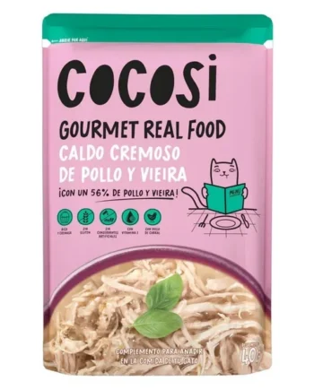 Cocosi Caldo Cremoso Pollo y Vieira para Gatos