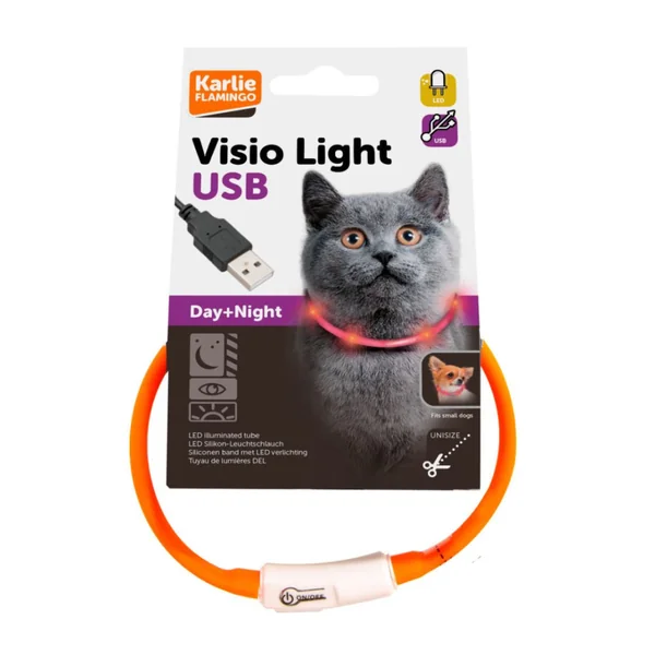 Collar Karlie Led Naranja para Gato