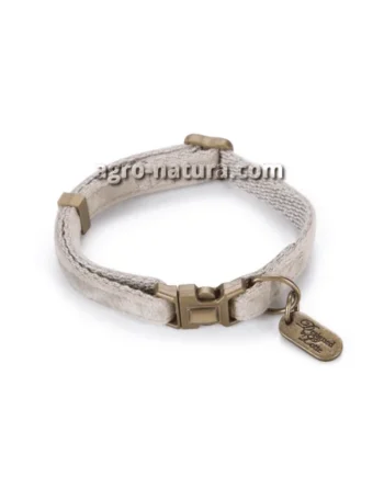 Collar Velura Gris de terciopelo
