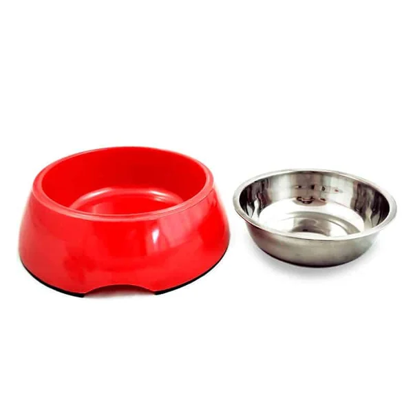 Comedero 2 en 1 rojo 22x7,5cm al mejor precio | Comprar en La Tienda del Pienso