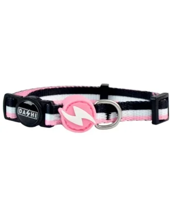 Dashi Collar Stripes³ Rosa y Negro para Gato