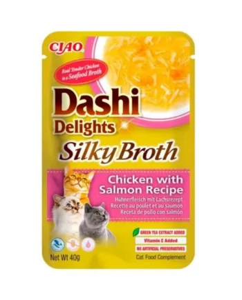Dashi Silky Broth Caldo de Pollo y Salmón para Gato