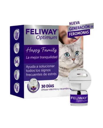 Feliway Optimum Difusor + Recambio 48ml 1 Mes