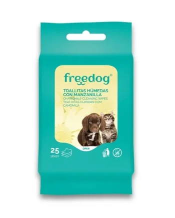 Freedog Toallitas Húmedas Manzanilla Pocket (25 ud)