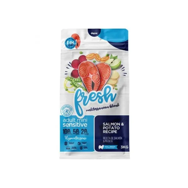 Fresh Mediterranean Blend Adult Mini Sensitive Salmon - 7 kg