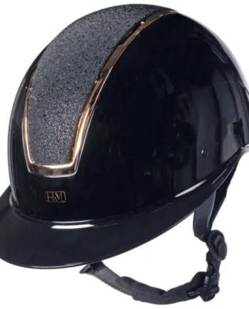 HKM Gorra Lady Shield Brillant Negro/Oro Rosa