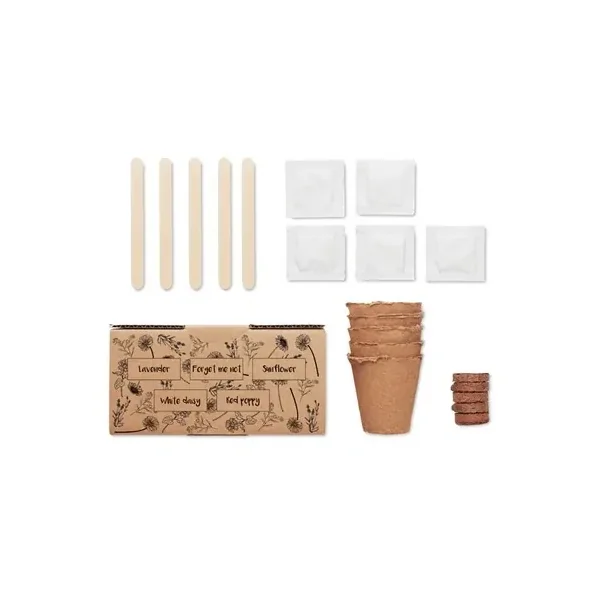 Kit de cultivo de flores con semillas variadas
