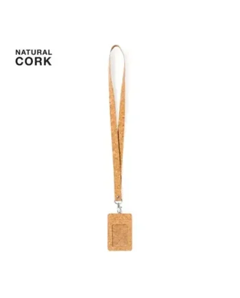 Lanyard de corcho natural con cierre giratorio
