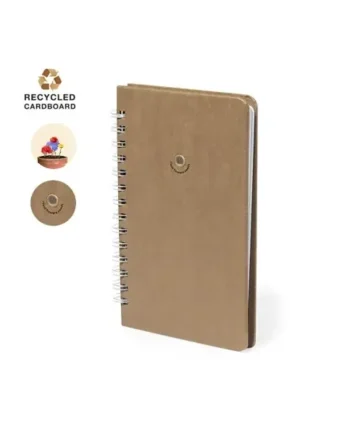 Libreta de semillas con anillas y cápsula de flores
