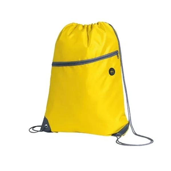 Mochila de cuerdas con bolsillo y salida de auriculares