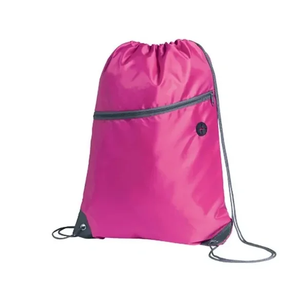 Mochila de cuerdas con bolsillo y salida de auriculares