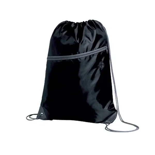 Mochila de cuerdas con bolsillo y salida de auriculares