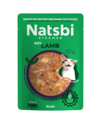 Natsbi Steamed Cordero Comida Natural Cocinada Gato
