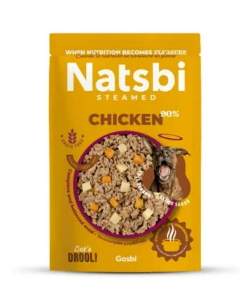 Natsbi Steamed Pollo Comida Natural Cocinada Perro