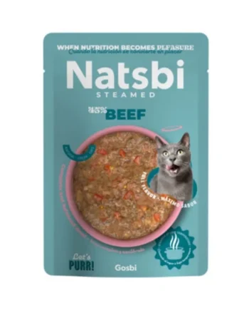 Natsbi Steamed Ternera Comida Natural Cocinada Gato