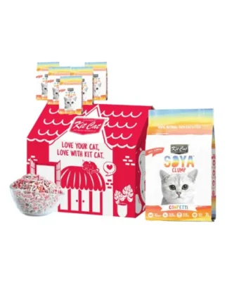 Pack-6 Arena para gatos Kit Cat SoyaClump Confetti